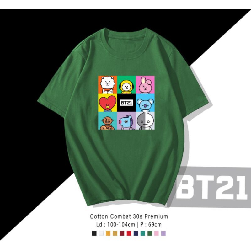 T-SHIRT / TUMBLR TEE KAOS BT21 BOX OVERSIZE PREMIUM