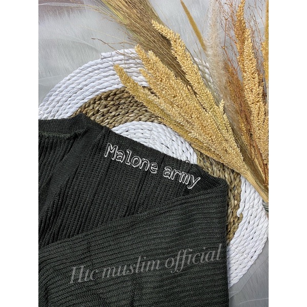 CARDIGAN RAJUT MALONE Wanita Knit Kardigan-MALONE ARMY