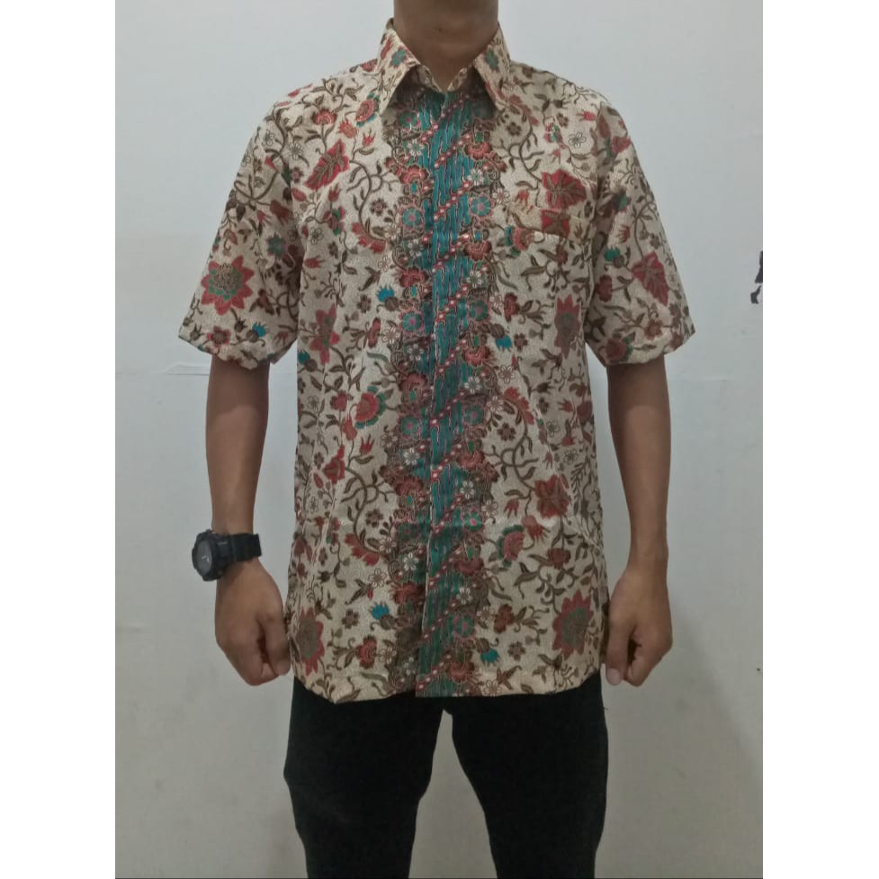 SB Collection Atasan Kemeja Ronaldo Batik Modern Lengan Pendek Pria