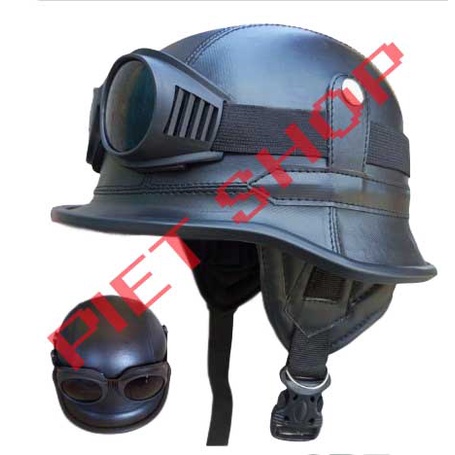 HELM RETRO KLASIK DEWASA MODEL NAZI KACAMATA SNI BERGARANSI