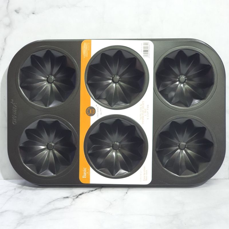 CHEFMADE 6s diamond shape cup cake non stick baking pan