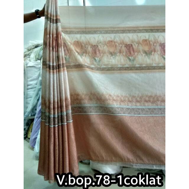 Kain vitrage meteran vitrase vitras vitrage tulip gordyn gorden hordeng bop.78-1 puring(bahan tipis)