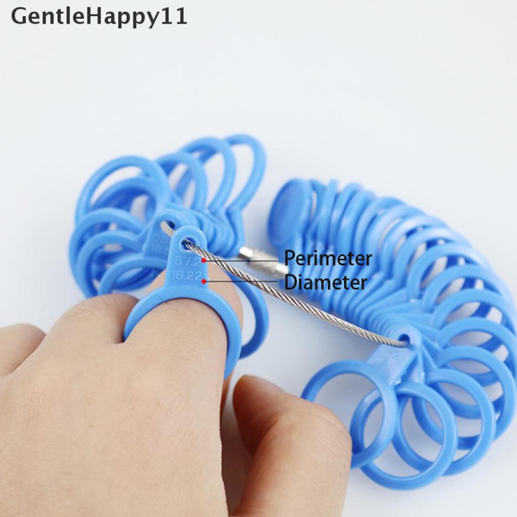 Gentlehappy Pencari Ukuran Cincin Plastik Mandrel Stick Finger Gauge Kit DIY Membuat Perhiasan Cincin