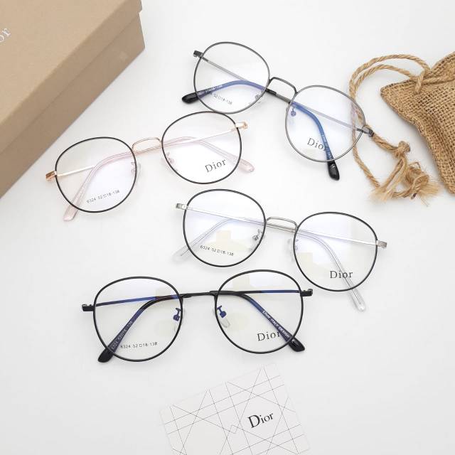 FRAME KOREA BULAT | KACAMATA MINUS | KACAMATA ANTI RADIASI | KACAMATA PRIA / WANITA | F6324