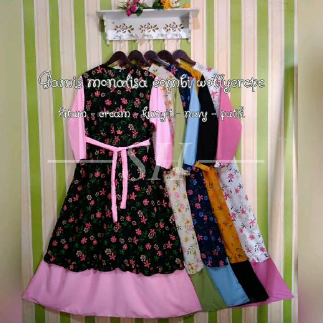 Gamis Monalisa / Gamis monalisa Combi wollycrepe