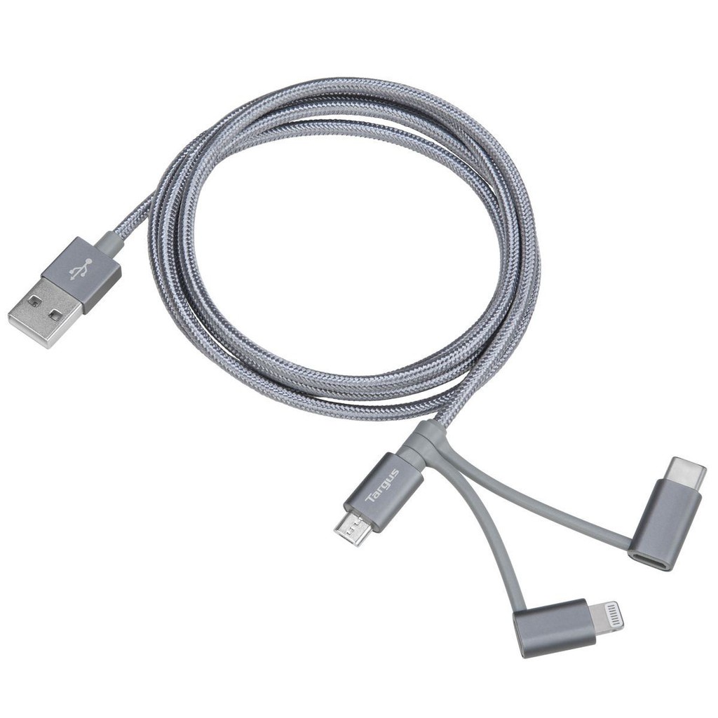 Kabel Data Targus ACC1011 3 in 1 USB A to Micro Usb USB-C Lightning