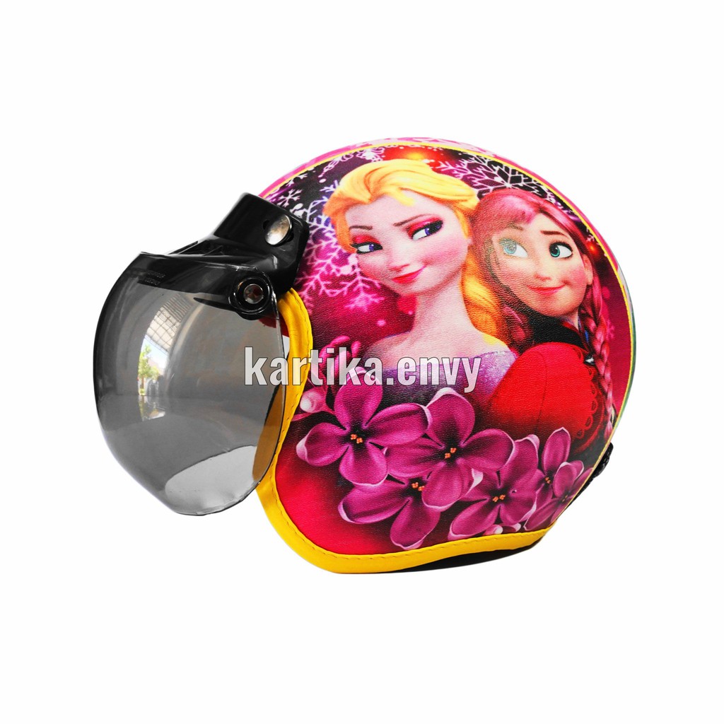 Helm Anak Wanita Model Bogo Karakter Frozen