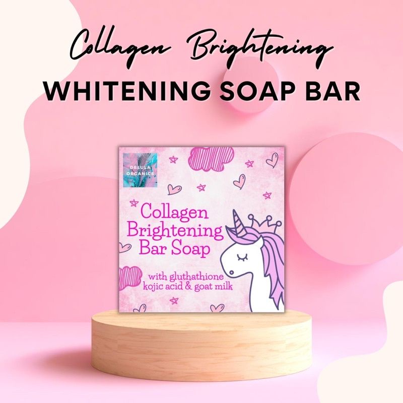 [DIST.MEDAN][BPOM] KOJIC ACID BRIGHTENING WHITENING COLLAGEN SOAP BAR SABUN KOLAGEN DELULA.ORGANICS