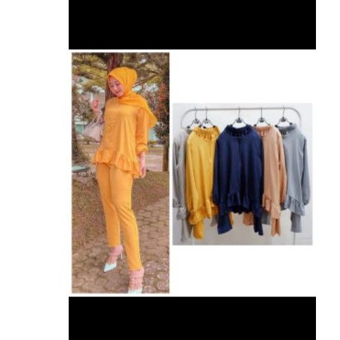 Baju setelan Zara bahan moscrepe