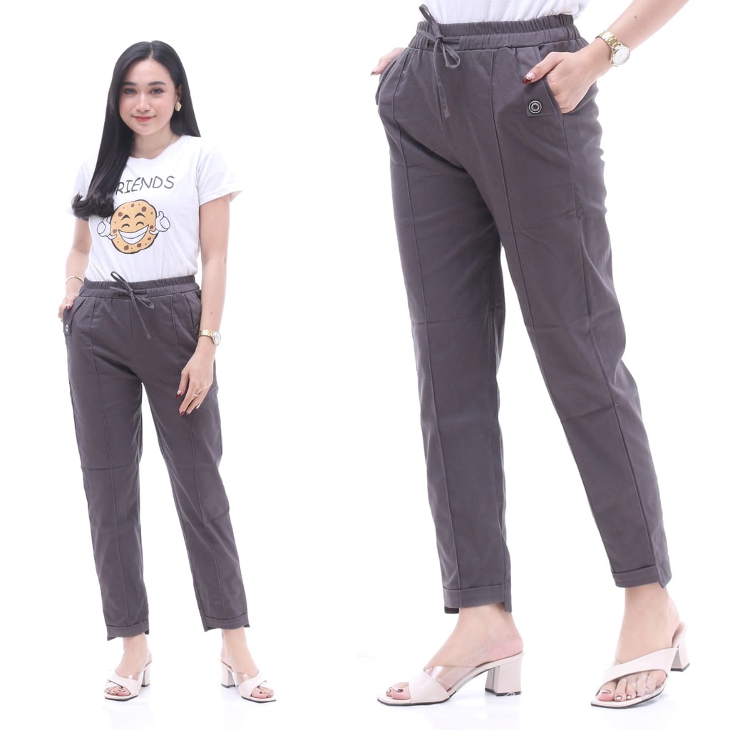 BAGGY PANTS TWILL STRETCH COMBED DIAMOND IMPOR (MELAR) KODE 031 SIZE S M L XL XXL XXXL 5L 7L