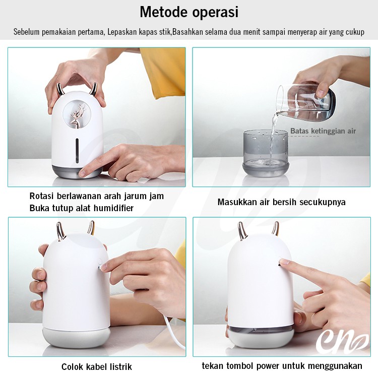 [endear]100% ORI cute Bear Humidifier 600ML Essential Oil Diffuser Aroma Terapi Pengharum Ruangan-4
