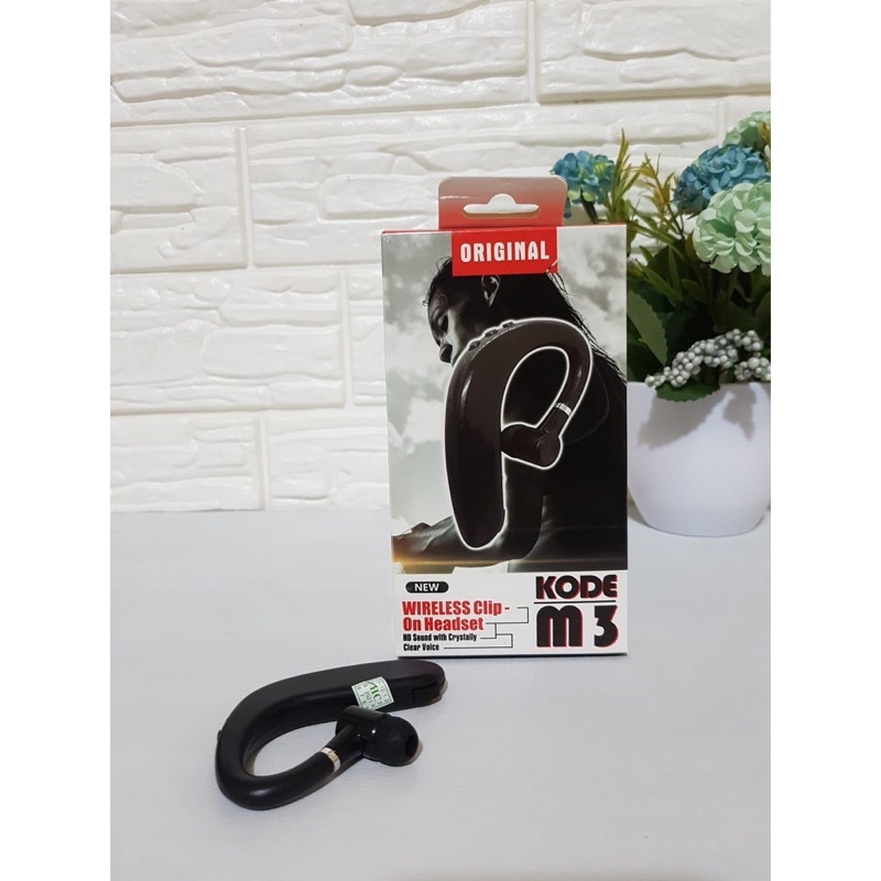 Headset bluetooth M3 Clip on Bluetooth Earphone Universal