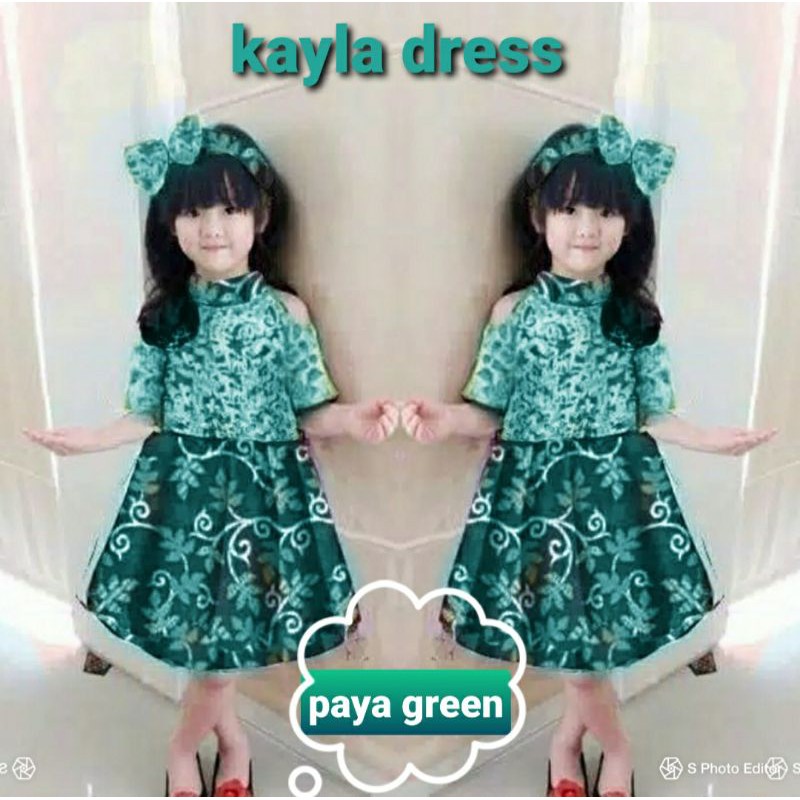 dress anak perempuan kayla dress batik modern