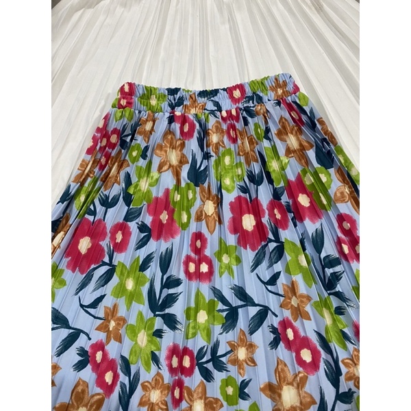 ROK PLISKET PREMIUM MOTIF FLORA TERBARU // ROK MOTIF FLORA // ROK PLISKET BUNGA FLORA // READY 8 WARNA