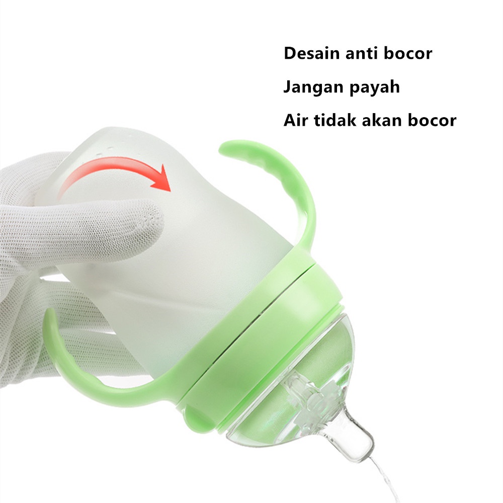 Ivorybaby Botol susu  leher lebar piko bello botol bayi dengan pegangan BPA free