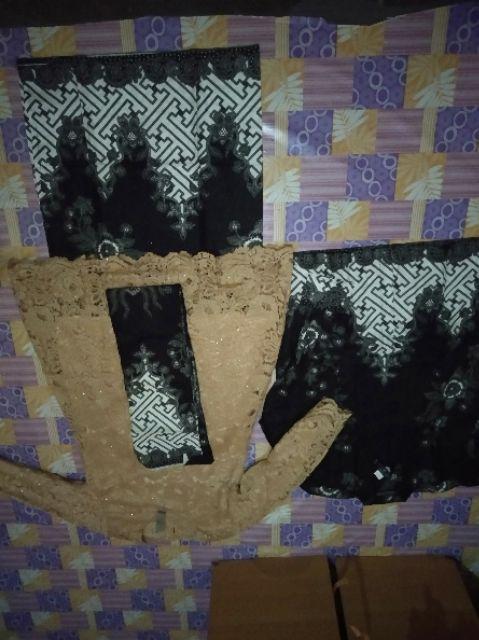 Batik Couple Monaka Brokat Kekinian Pakaian Modern Broklat Brukat Kondangan Kerja Pager Bunga