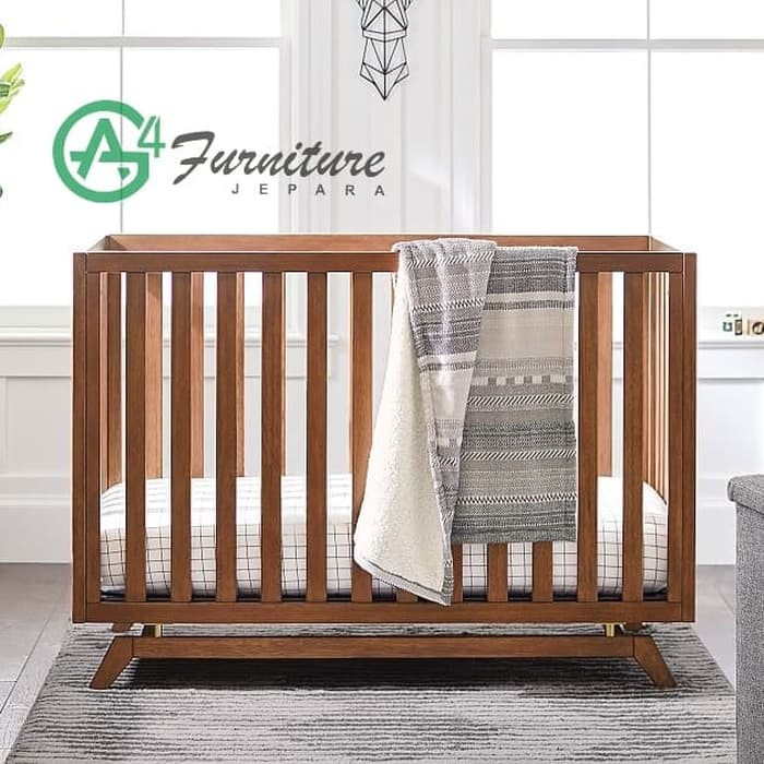 Ranjang Bayi Kayu Minimalis Lennox - Kayu Jati