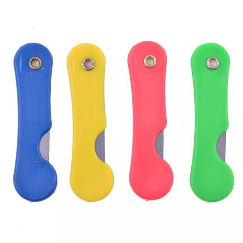 

(Lusinan) Cutter Mini/ Foldable Knife/ Alat Bantu Potong Kertas Plastik perlengkapan ATK