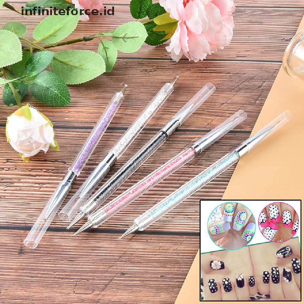 (infiniteforce.id) Brush pen 2 in 1 Alat Bantu Pasang Berlian Imitasi / Manik-Manik / Permata Untuk nail art