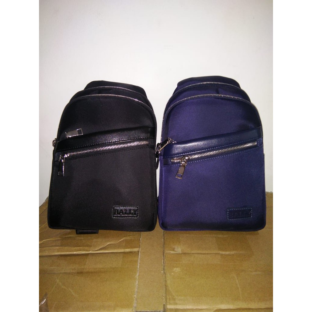 [REAL PICTURE] Bodybag Bally kanvas | Tas Slempang Pria Kanvas Premium Quality | Crossbag Pria Bally