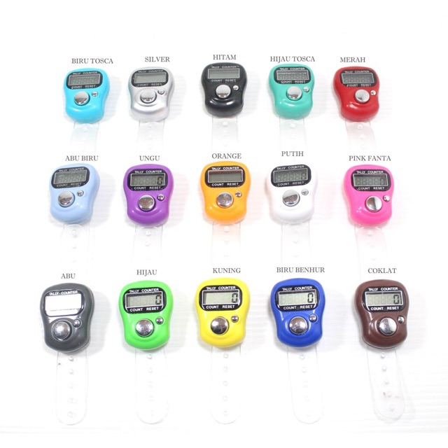 Alat jam hitung tasbih digital elektronik lucu finger counter jam hias murah