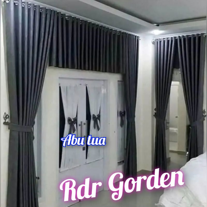 Gorden Jendela Pintu Tengah 1 Set Poni premium Mewah Gorden blackout Terbaru