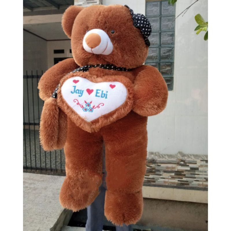 TERMURAH boneka teddy bear syal topi UKIR NAMA