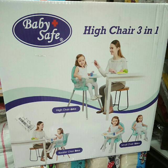 Baby Safe High Chair 3 in 1 / Kursi Makan Babysafe 3in1