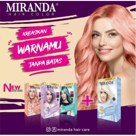 MIRANDA PASTEL SERIES hair color pewarna cat rambut natural taro rose gold mint belach permanen