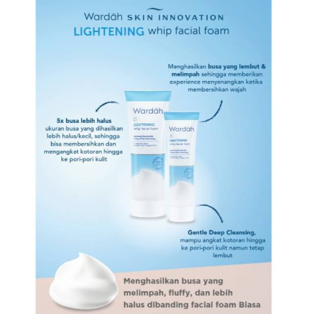 WARDAH Lightening Whip Facial Foam [ Tersedia Ukuran 50ml dan 100ml ]