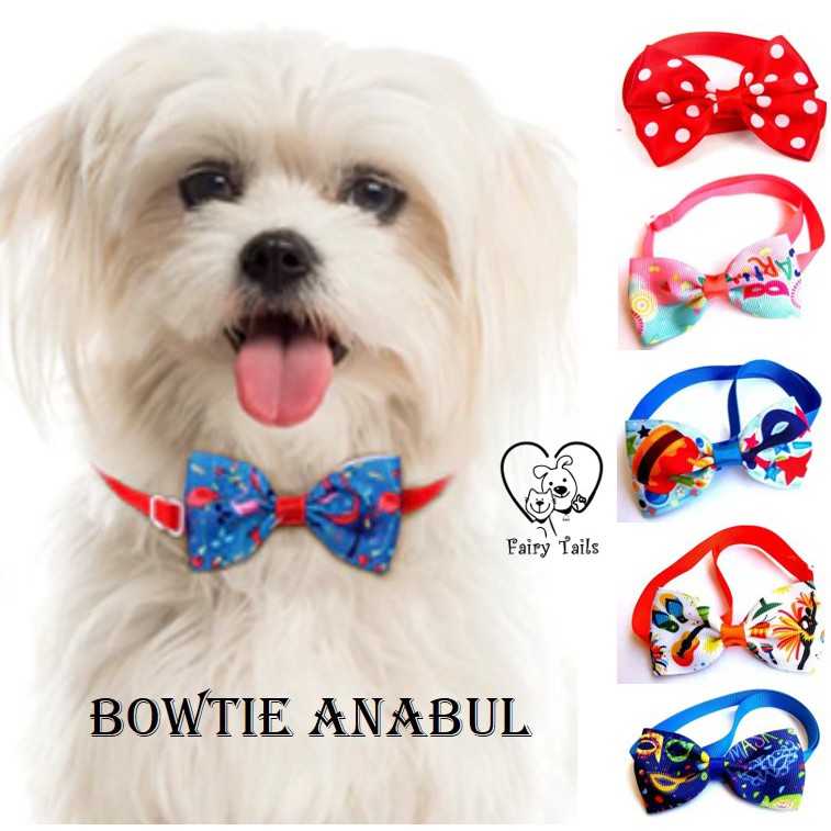 Kostum Cosplay Anabul Anjing Kucing Dasi Kupu Kupu | Bowtie Fashion Costume for Pet