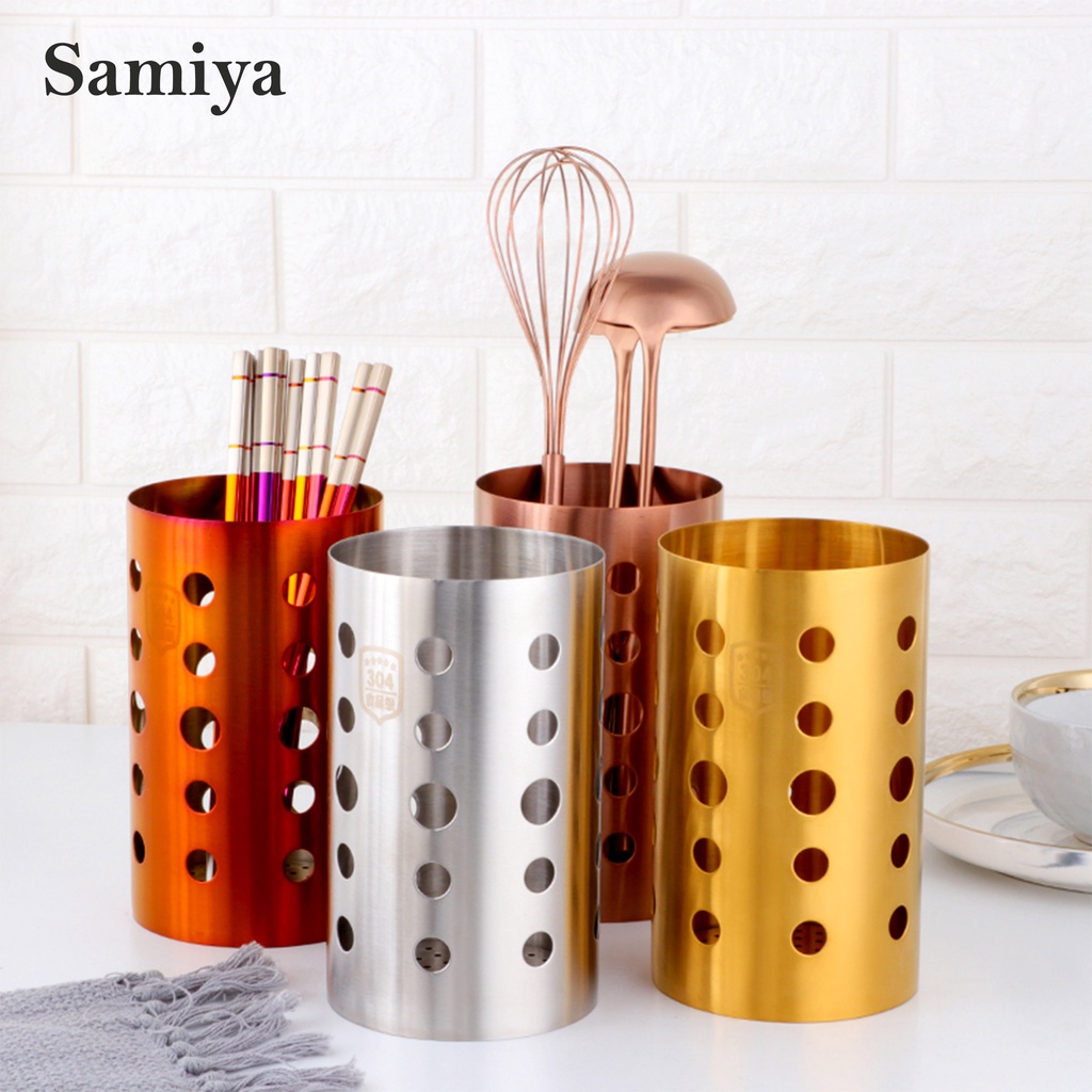 chopstick spoon kitchen holder stainless steel / tempat wadah sendok sumpit peralatan masak dapur