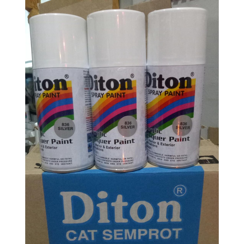 cat semprot Pilok pilox diton silver 836 300cc silper silfer