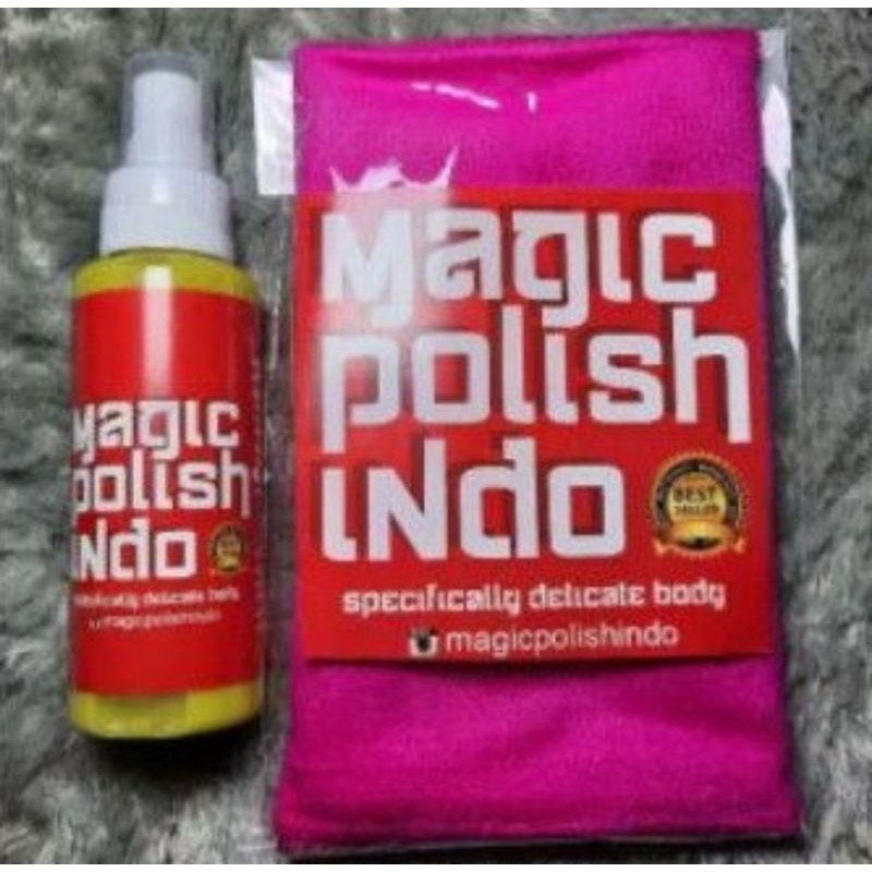 Magic polish indo pengkilap body halus body kasar plus kain microfiber