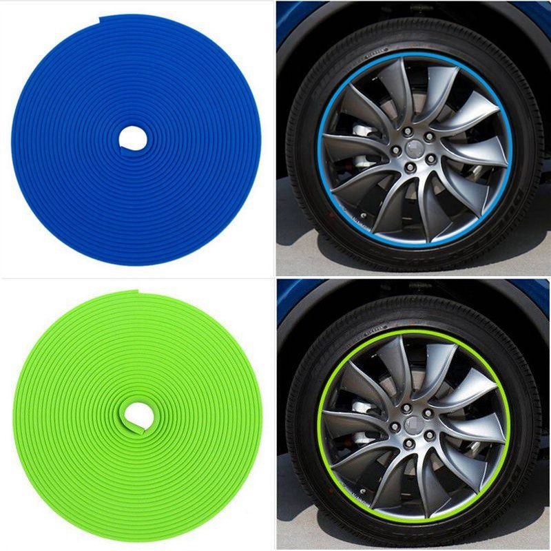 TERMURAH! VARIASI LIS VELG PELINDUNG VELG BAN WHEEL PROTECTOR RIM 8 METER ABU PUTIH BIRU HITAM KUNING MERAH