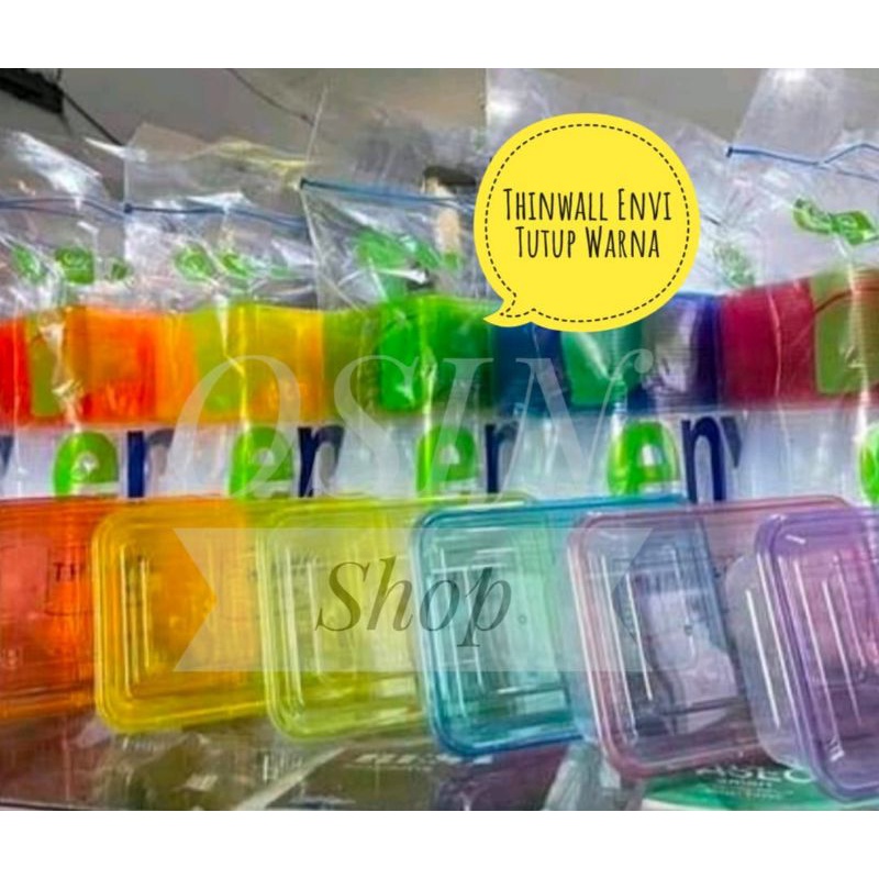 Thinwall Envi Premium Colour 500ml, 650ml, 750ml Murah.