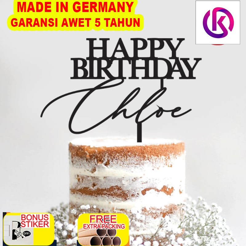 

Murah Custom Cake Topper Custom Tulisan Nama Akrilik Hiasan Kue Topper Kue - 10cm