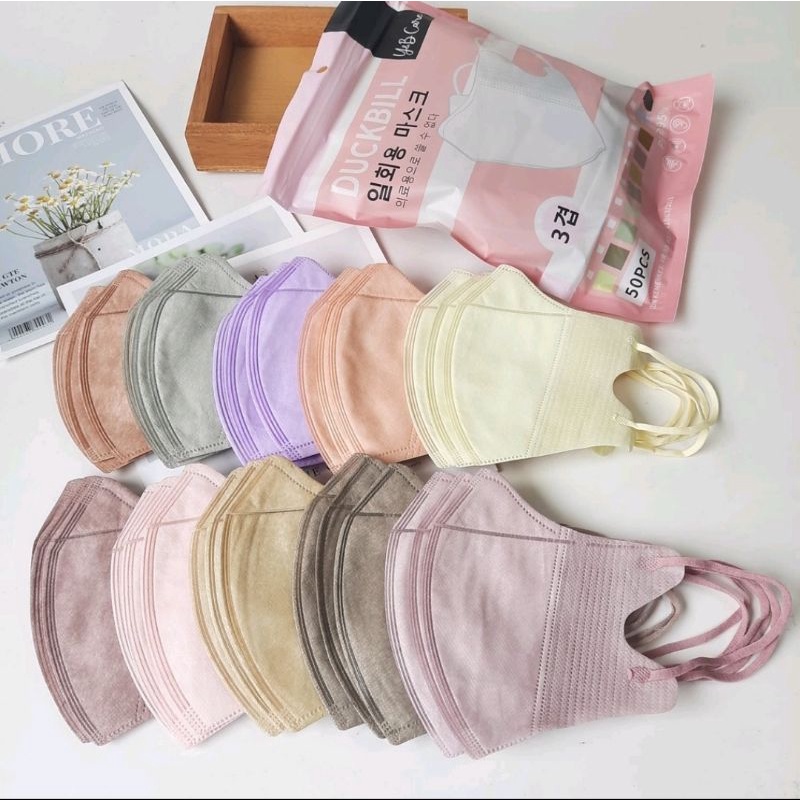 MASKER DUCKBILL WARNA WARNI (ISI 50pcs) MASKER DUCKBILL MURAH