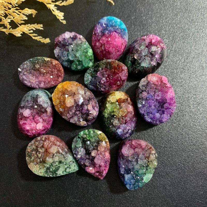 Dyed Druzy Es 2,5cm / Batu Druzy / Druzy Warna / Gemstone / Batu Alam