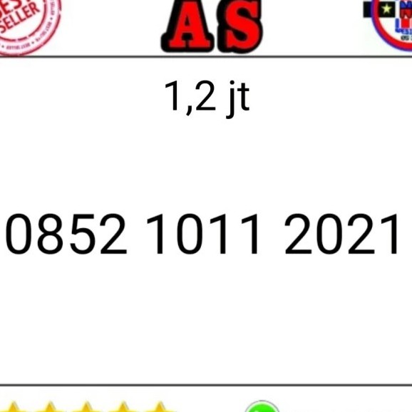 Kartu Perdana As Seri Tahun 2021 - 0852 1011 2021 LRI 504
