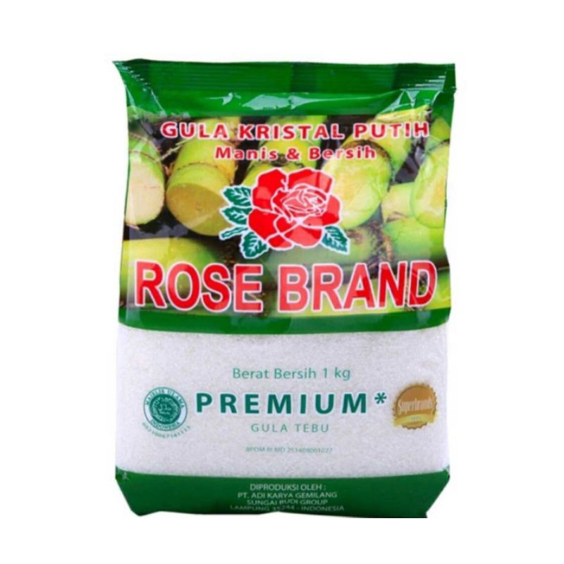 

Rose Brand Gula pasir kristal Putih Premium 1kg