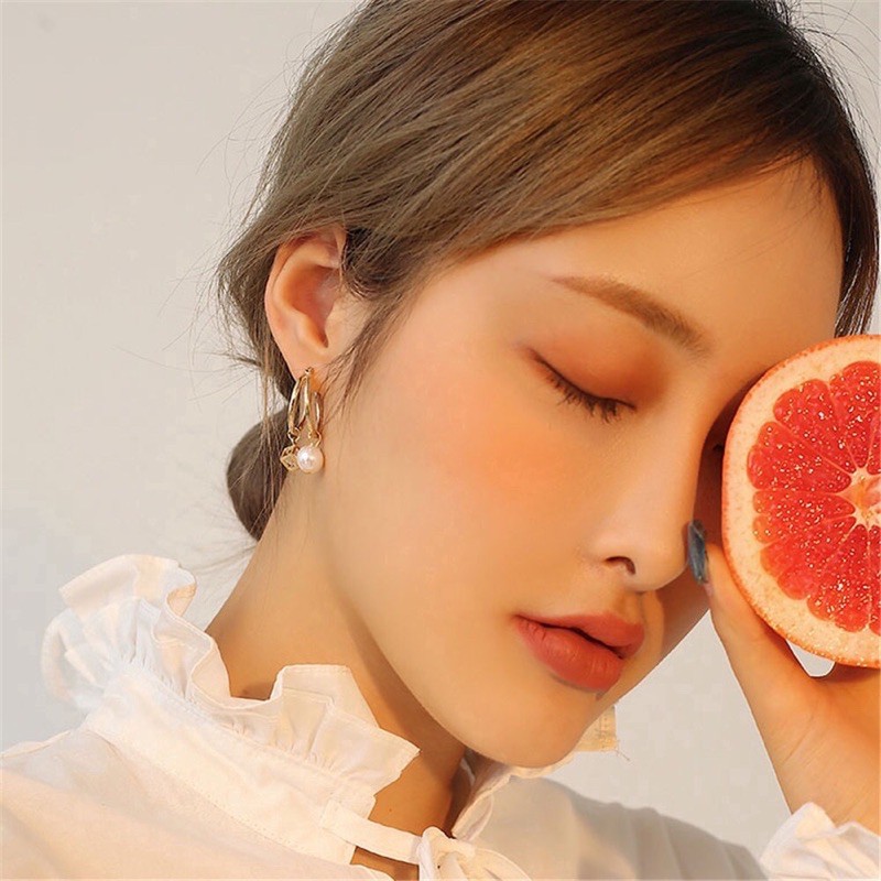 Anting Korea Fashion double layer Pearl wanita