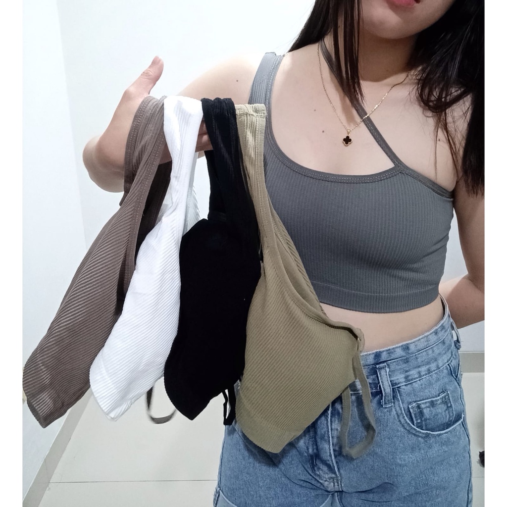EJ - BR05 - Sling Tanktop / Crop Top / Atasan Wanita Bralette Push Up-8