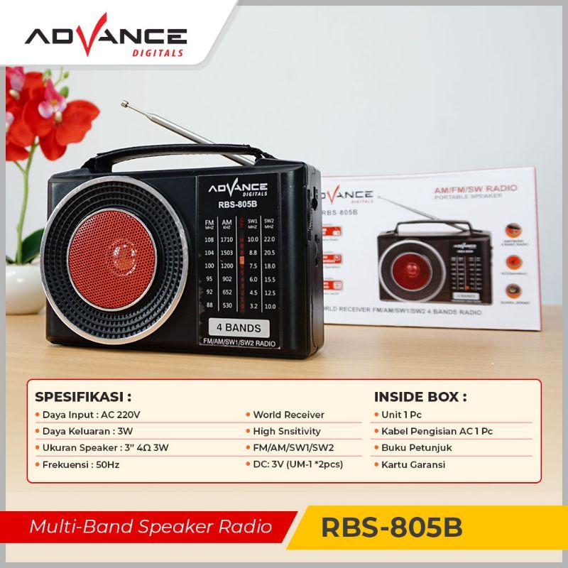 Advance Radio Multi-fungsi, Radio FM Full-band, Advance Radio RBS-805B / RBS805B