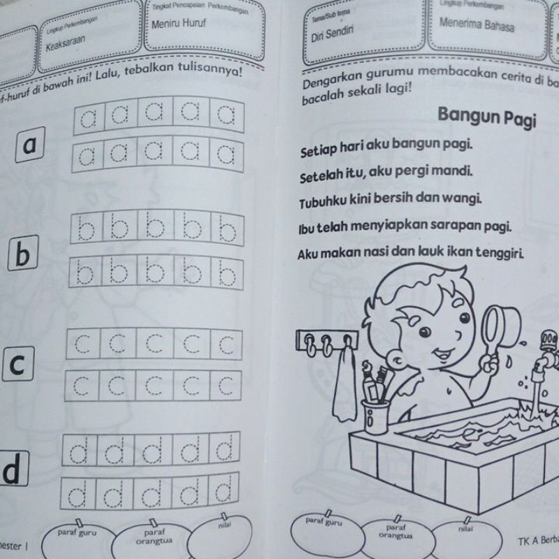 Buku TK A Belajar Pengembangan Kemampuan Berbahasa Untuk Taman kanak-kanak