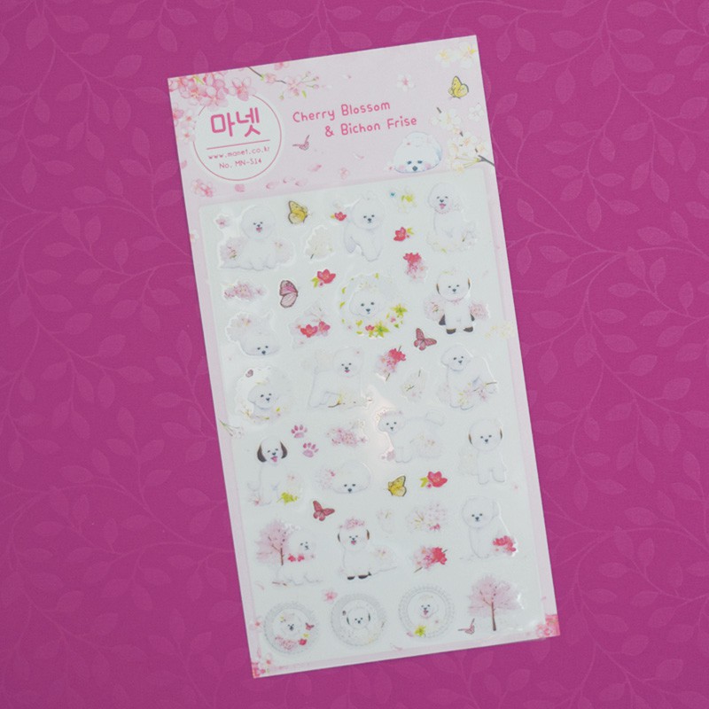 

Monet Bichon Frise Diary Deco Stickers (Stiker Dekorasi)