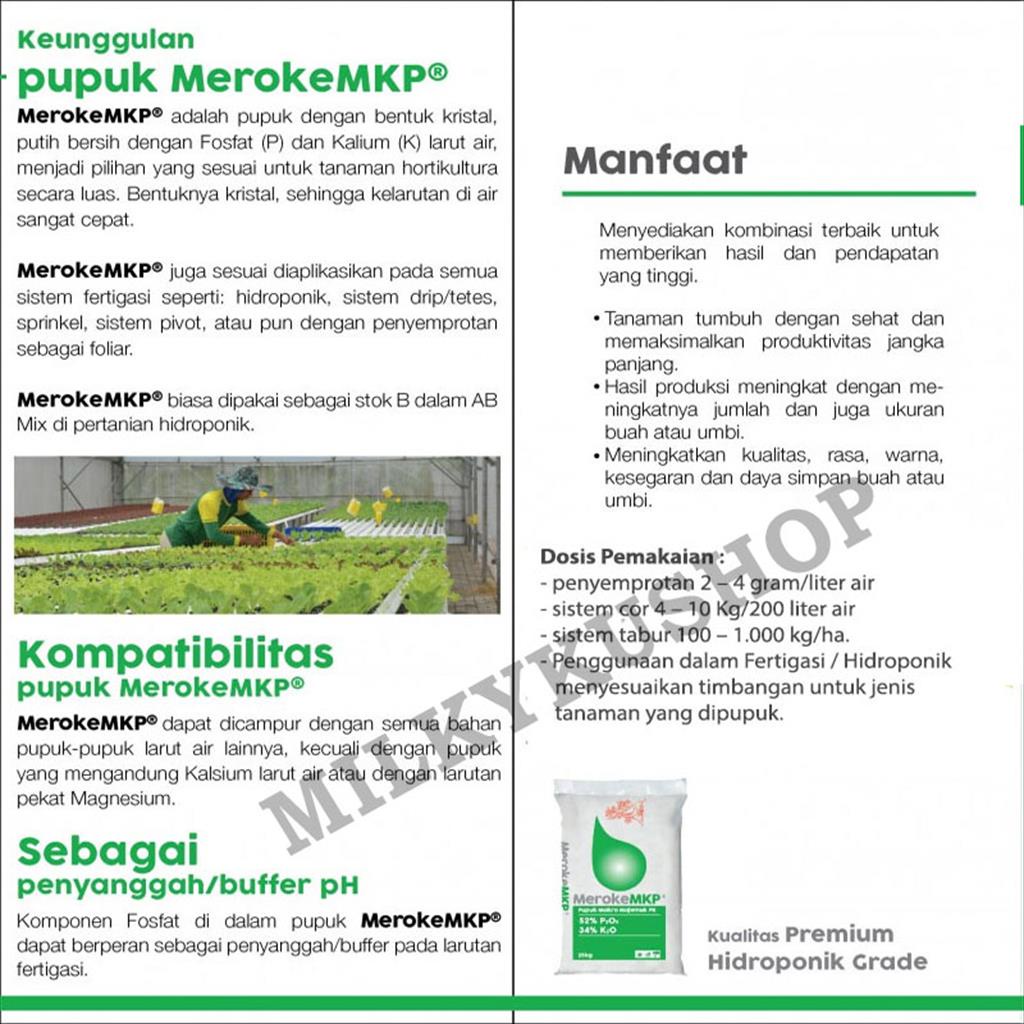 PUPUK MEROKE MKP 1 KG KEMASAN REPACK MONO KALIUM PHOSPHATE HIDROPONIK