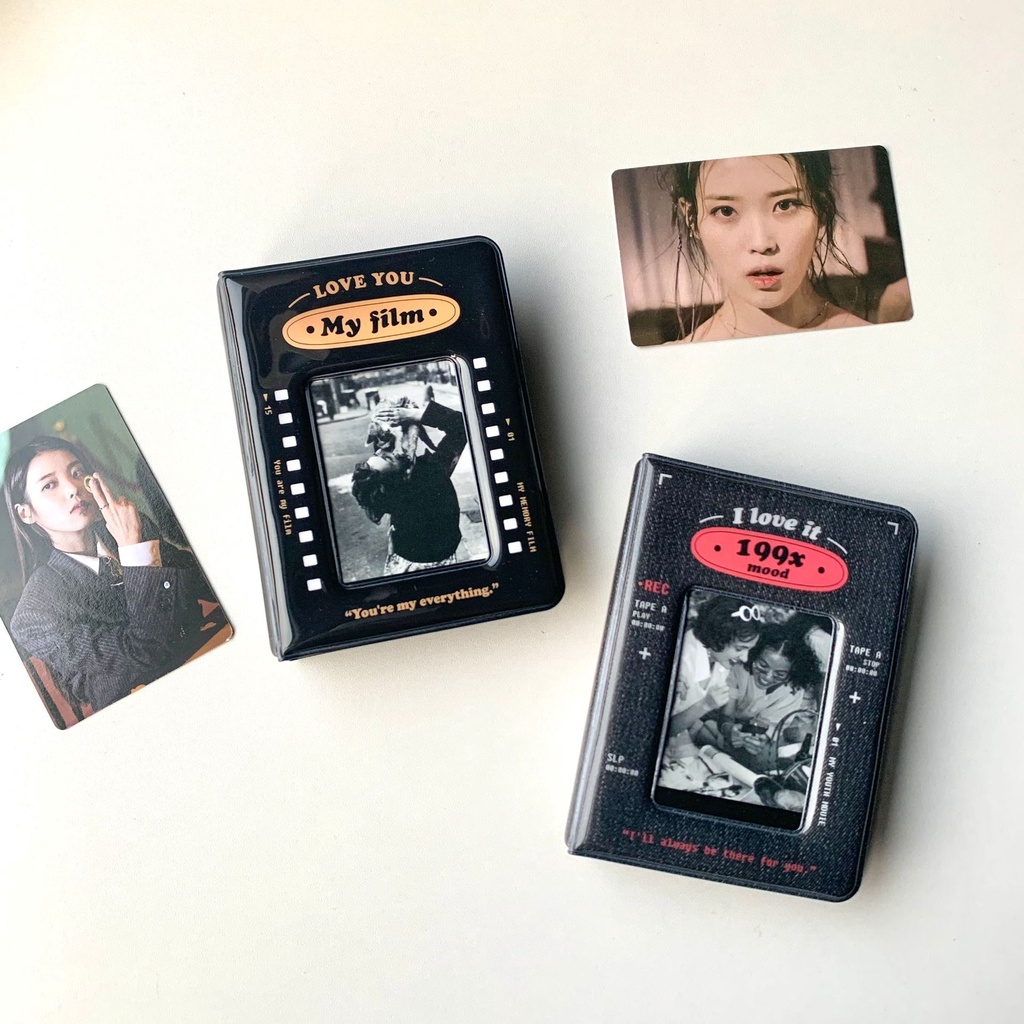 Gaya Hollywood Album Foto 3 Inci 40 Kantong Mini Photocards Buku Koleksi Kartu Foto Bintang Film Polaroid