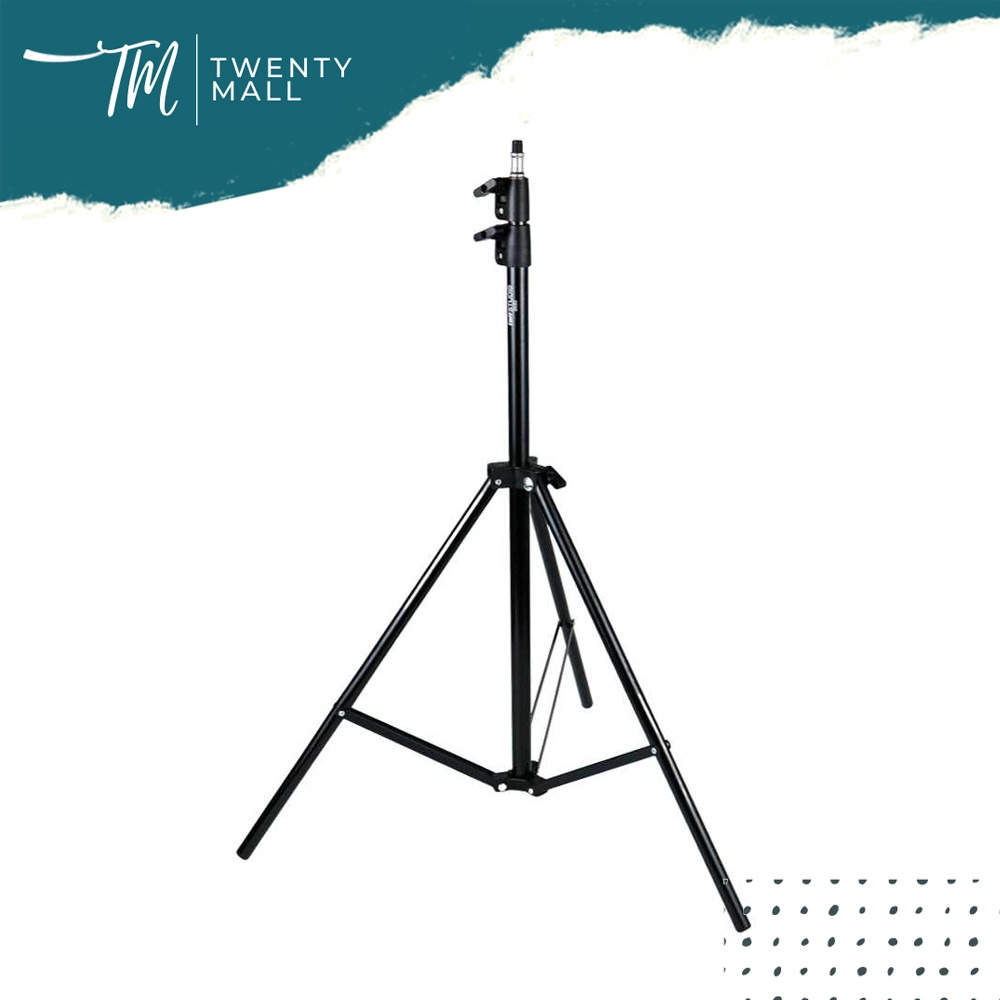 Portable Lighting Stand Tripod 3 Section 200cm - TaffSTUDIO [Original] / Light Stand Lipat / Light S
