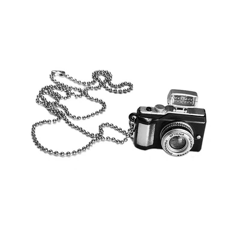 Kalung Liontin Kamera Luminous Dengan Lampu Led Untuk Pria / Wanita